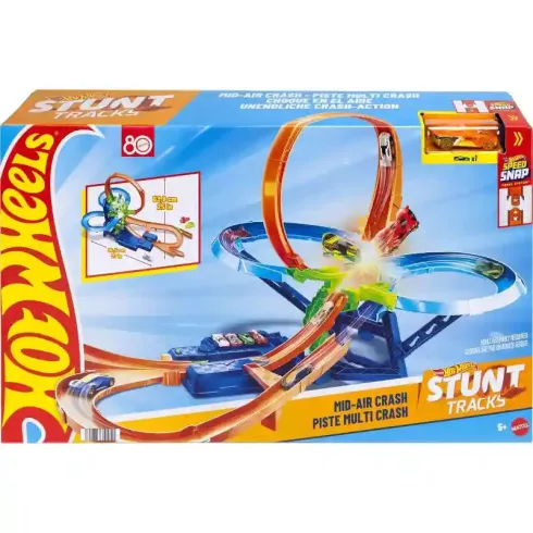 Mattel Hot Wheels ütközés a levegőben motorizált pályaszett kisautóval