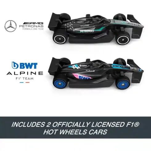 Mattel Hot Wheels Racing Formula 1 célegyenes versenypálya 2 versenyautóval