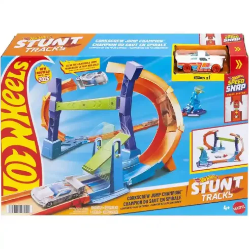 Mattel Hot Wheels dugóhúzós ugratós pályaszett