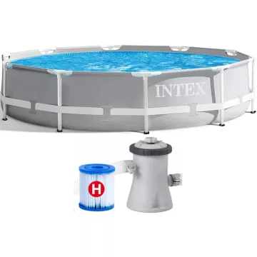   Intex Prism Frame fémvázas medence vízforgatóval 305 x 76 cm