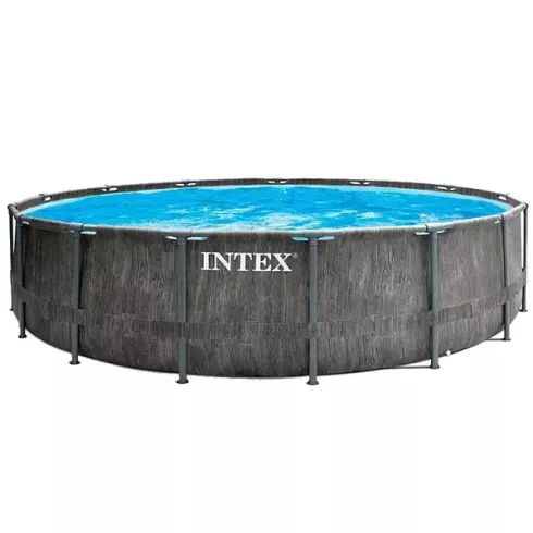 Intex Greywood Prism fémvázas prémium medence vízforgatóval, létrával, alátéttel és takaróval 457 x 122 cm