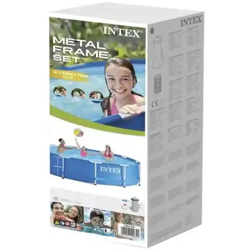 Intex Metal Frame fémvázas medence vízforgatóval 366 x 76 cm