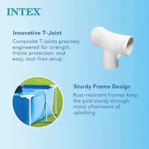 Intex Rectangular Frame fémvázas medence 220 x 150 x 60 cm