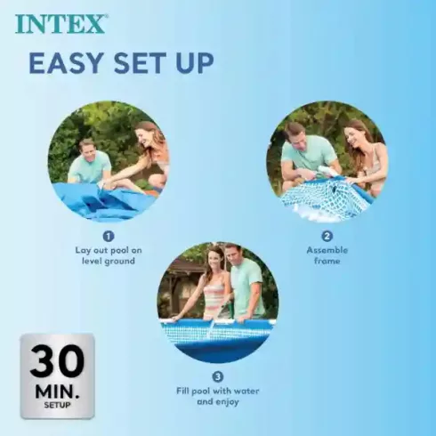 Intex Rectangular Frame fémvázas medence 220 x 150 x 60 cm