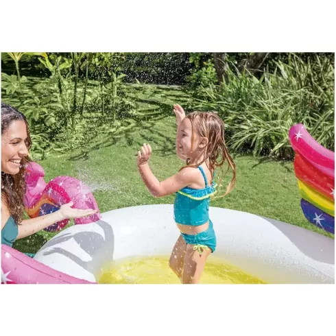 Intex felfújható unikornis gyerekmedence 272 x 193 x 104 cm
