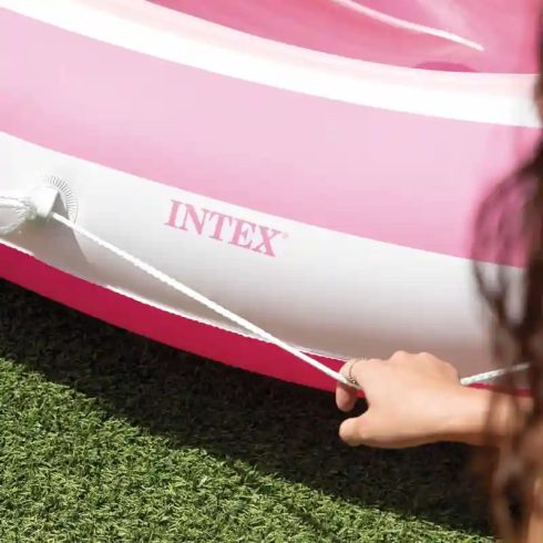 Intex felfújható csónak alakú strandmatrac napellenzővel 257 x 135 cm