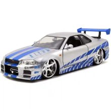   Jada Toys - Halálos iramban: Brian's Nissan Skyline GT-R (R34) fém játékautó 19cm