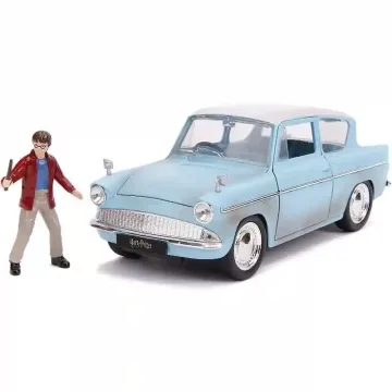   Jada Toys - 1959 Ford Anglia fém játékautó Harry Potter figurával 18cm