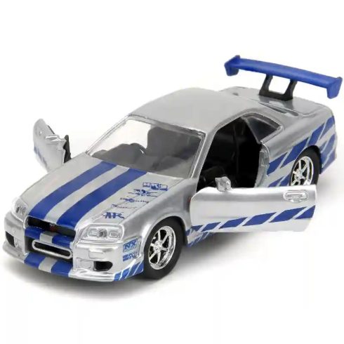 Jada Toys - Halálos iramban: Brian's Nissan Skyline GT-R (R34) fém játékautó 13cm