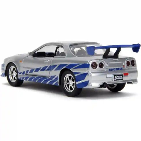 Jada Toys - Halálos iramban: Brian's Nissan Skyline GT-R (R34) fém játékautó 13cm