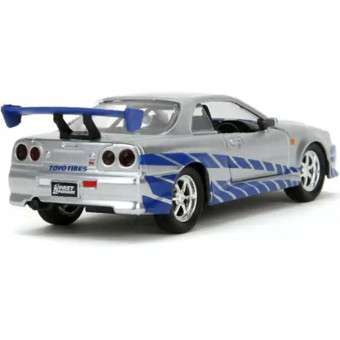 Jada Toys - Halálos iramban: Brian's Nissan Skyline GT-R (R34) fém játékautó 13cm