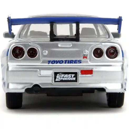 Jada Toys - Halálos iramban: Brian's Nissan Skyline GT-R (R34) fém játékautó 13cm