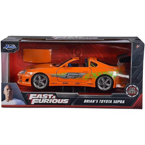 Jada Toys - Halálos iramban: Brian's 1995 Toyota Supra fém játékautó 22cm