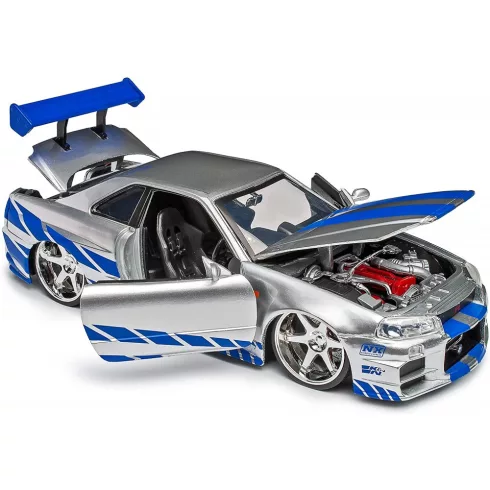 Jada Toys - Halálos iramban: Brian's Nissan Skyline GT-R fém játékautó 21cm