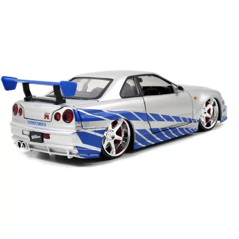 Jada Toys - Halálos iramban: Brian's Nissan Skyline GT-R fém játékautó 21cm