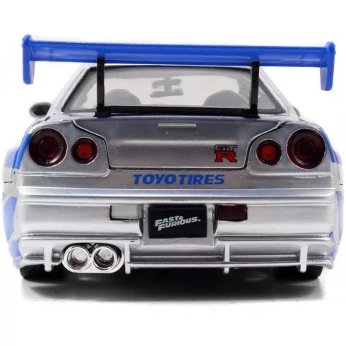 Jada Toys - Halálos iramban: Brian's Nissan Skyline GT-R fém játékautó 21cm