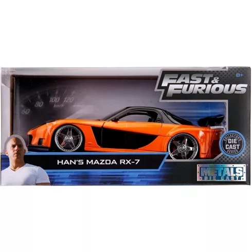 Jada Toys - Halálos iramban: Han's Mazda RX-7 fém játékautó 21cm