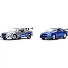   Jada Toys - Halálos iramban: Brian's Nissan Skyline GT-R (R34) 2db-os fém játékautó szett 13cm