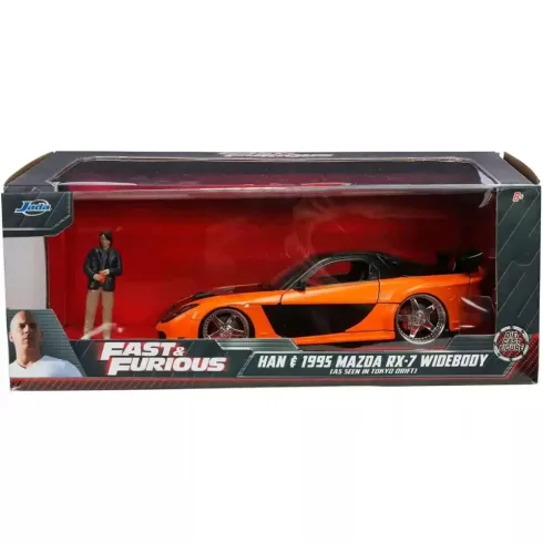 Jada Toys - Halálos iramban: Han's Mazda RX-7 fém játékautó 21cm Han figurával