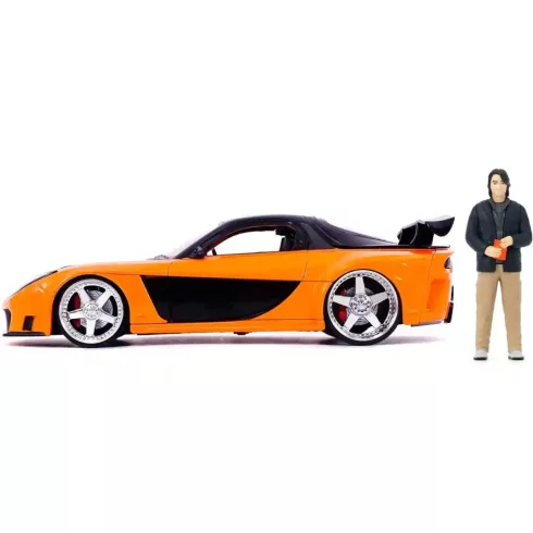 Jada Toys - Halálos iramban: Han's Mazda RX-7 fém játékautó 21cm Han figurával