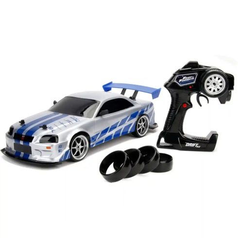 Jada Toys - Halálos iramban: Brian's Nissan Skyline GT-R távirányítós RC játékautó 42cm