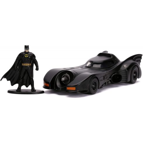 Jada Toys - 1989 Batmobile fém játékautó 13cm Batman figurával