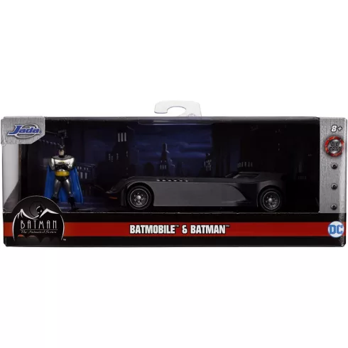 Jada Toys - Batmobile fém játékautó 13cm Batman figurával