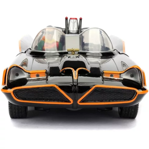 Jada Toys - 1966 Classic Batmobile fém játékautó 23cm Batman és Robin figurával (253215001)