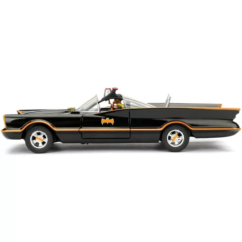 Jada Toys - 1966 Classic Batmobile fém játékautó 23cm Batman és Robin figurával (253215001)