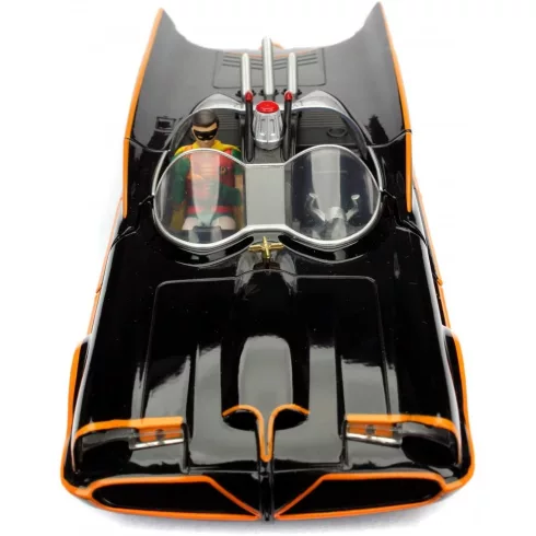 Jada Toys - 1966 Classic Batmobile fém játékautó 23cm Batman és Robin figurával (253215001)
