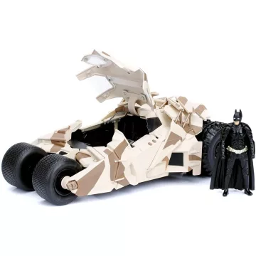   Jada Toys - A sötét lovag Batmobile terepmintás fém játékautó 19cm Batman figurával (253215006)
