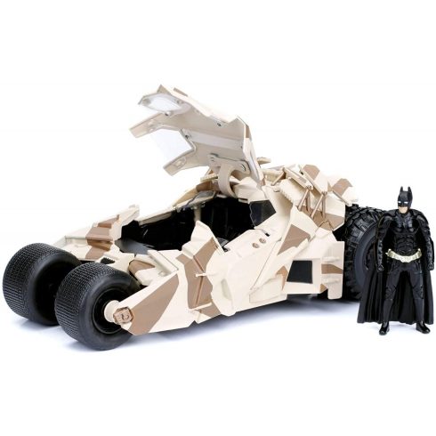 Jada Toys - A sötét lovag Batmobile terepmintás fém játékautó 19cm Batman figurával (253215006)