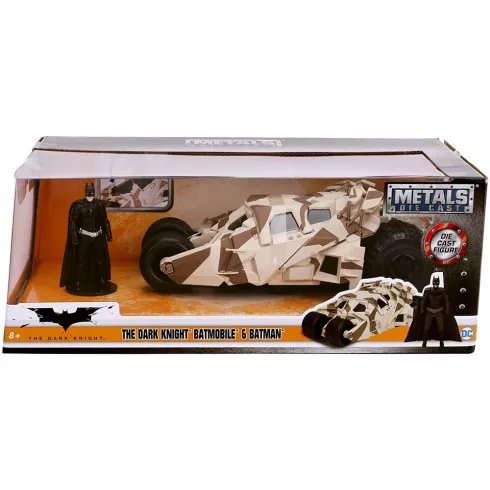Jada Toys - A sötét lovag Batmobile terepmintás fém játékautó 19cm Batman figurával (253215006)