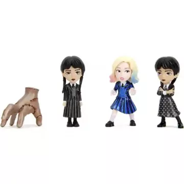   Jada Toys - Wednesday 4db-os fém figuraszett (Wednesday Addams, Enid Sinclair, Izé)