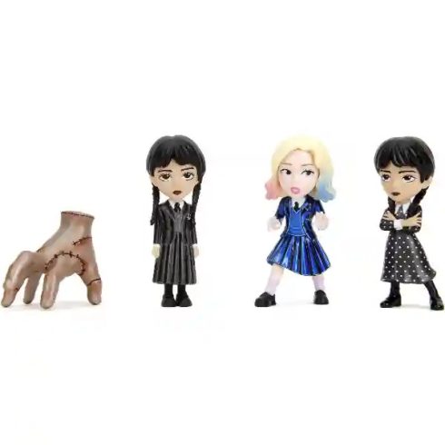 Jada Toys - Wednesday 4db-os fém figuraszett (Wednesday Addams, Enid Sinclair, Izé)