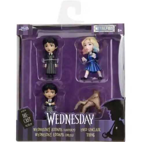 Jada Toys - Wednesday 4db-os fém figuraszett (Wednesday Addams, Enid Sinclair, Izé)