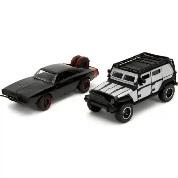   Jada Toys - Halálos iramban: Tej's Jeep Wrangler és Dom's Dodge Charger R/T 2db-os fém játékautó szett 13cm