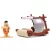 Jada Toys The Flintstones - Frédi és Béni fém játékautó 8cm Frédi figurával