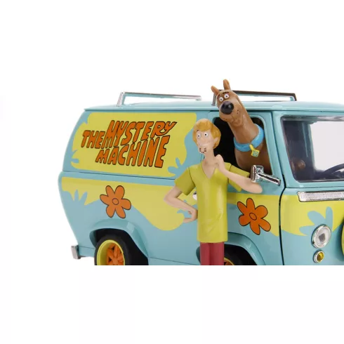 Jada Toys - Scooby Doo csodajárgány fém játékautó Scooby és Bozont figurákkal 15cm