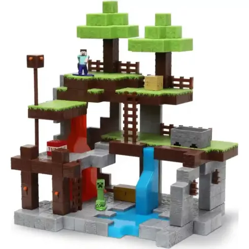 Jada Toys - Minecraft Nano Scene Overworld játékszett fém figurákkal