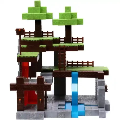 Jada Toys - Minecraft Nano Scene Overworld játékszett fém figurákkal