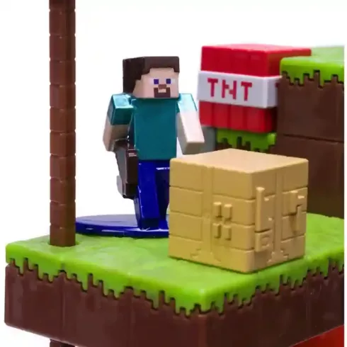 Jada Toys - Minecraft Nano Scene Overworld játékszett fém figurákkal