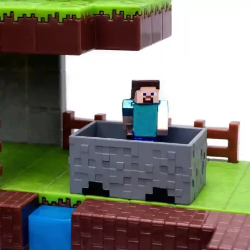 Jada Toys - Minecraft Nano Scene Overworld játékszett fém figurákkal