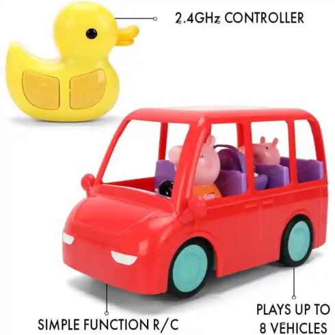 Jada Toys - Peppa Pig: Peppa malac távirányítós RC családi játékautó 18cm