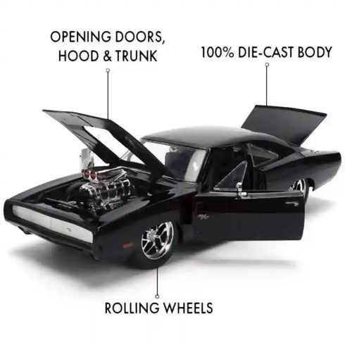 Jada Toys - Halálos iramban: 1970 Dodge Charger fém játékautó 20cm