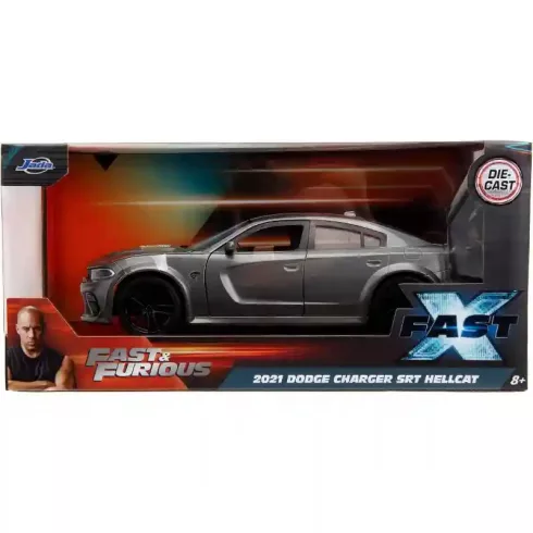 Jada Toys - Halálos iramban: 2021 Dodge Charger SRT Hellcat fém játékautó 20cm