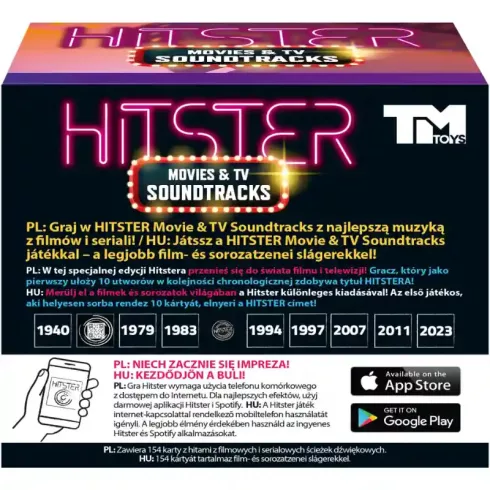 Hitster zenés party társasjáték - Mozifilm és TV betétdalok kiegészítő készlet
