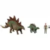 Mattel Jurassic World Stegosaurus dino figurák és Dr. Sarah Harding