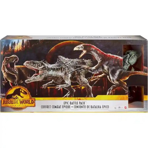 Mattel Jurassic World interaktív dinó készlet hanggal (Tyrannosaurus Rex, Giganotosaurus, Therizinosaurus)