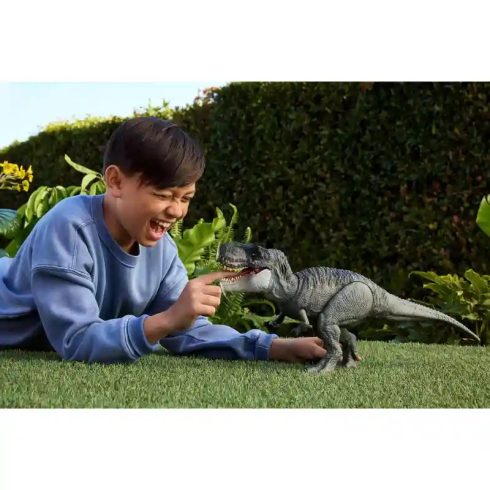 Mattel Jurassic World: Újjászületés Tyrannosaurus Rex dino figura fénnyel és hanggal 55cm, Rebirth